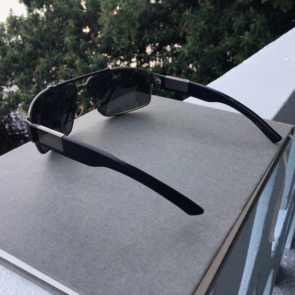 Gucci Aviator Sunglasses in Dark Ruthenium Gray Polarized 1856/S Made in Italy - Picture 11 of 16